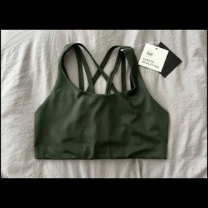 Small green Senita strappy sports bra NWT.